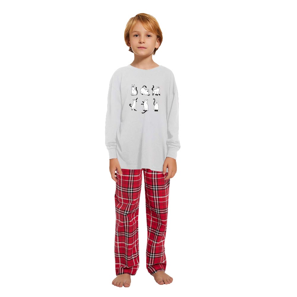 Ghost Cat Matching Halloween Jammies Cotton Ghost Cat Matching Halloween Jammies Cotton