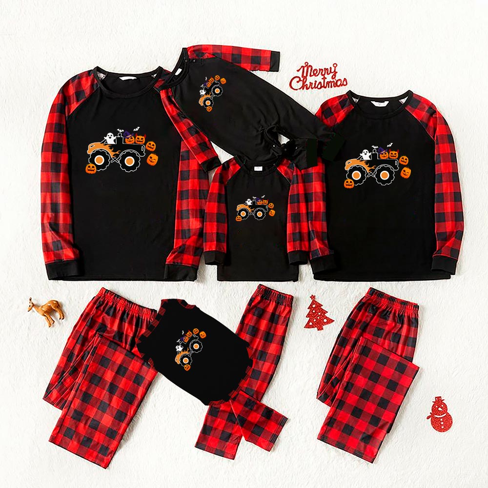 Monster Truck Halloween Matching Family Sleepwear Monster Truck Halloween Matching Family Sleepwear