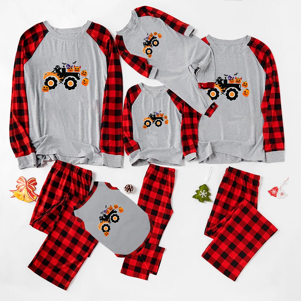 Monster Truck Halloween Matching Family Sleepwear Monster Truck Halloween Matching Family Sleepwear