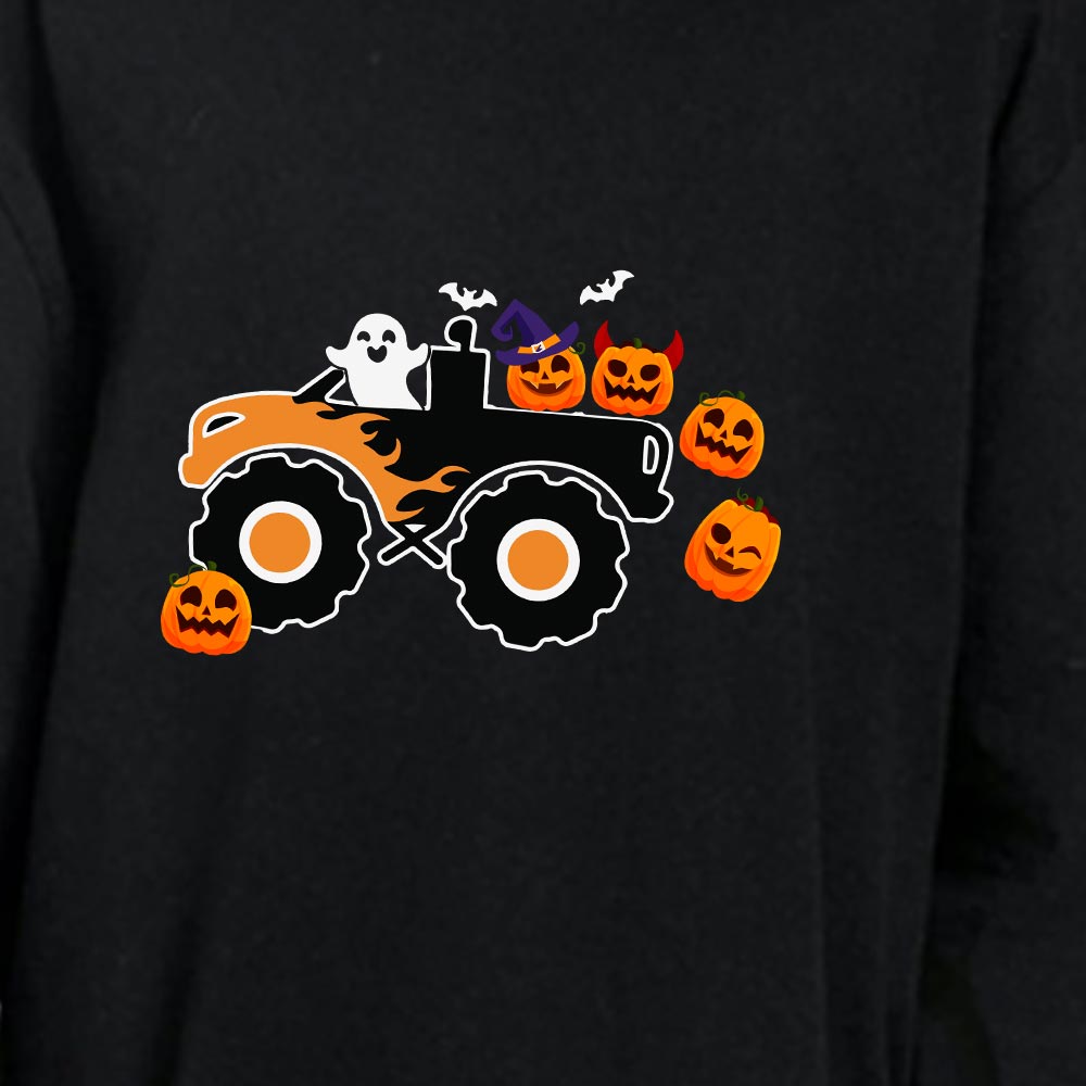 Monster Truck Halloween Matching Pajamas Cotton