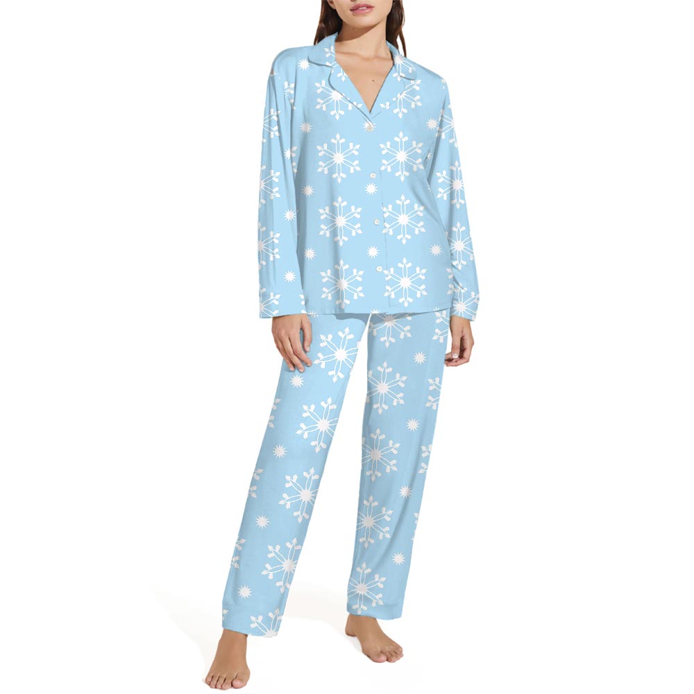 Matching Christmas Pjs With Snowflake Theme Matching Christmas Pjs With Snowflake Theme