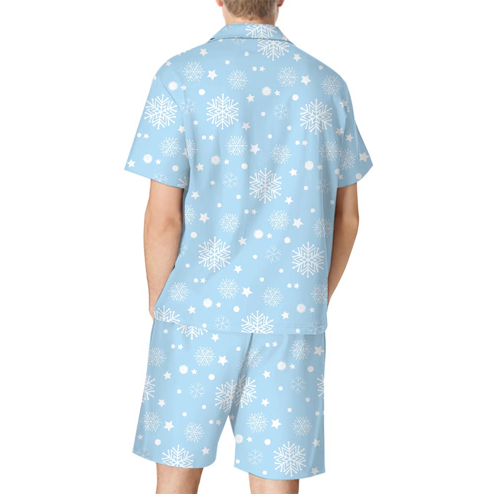 Short Sleeve Snowflake Matching Family Sleepwear Short Sleeve Snowflake Matching Family Sleepwear