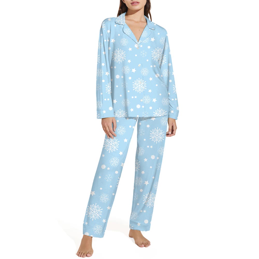Snowflake Family Holiday Jammies Light Blue Snowflake Family Holiday Jammies Light Blue