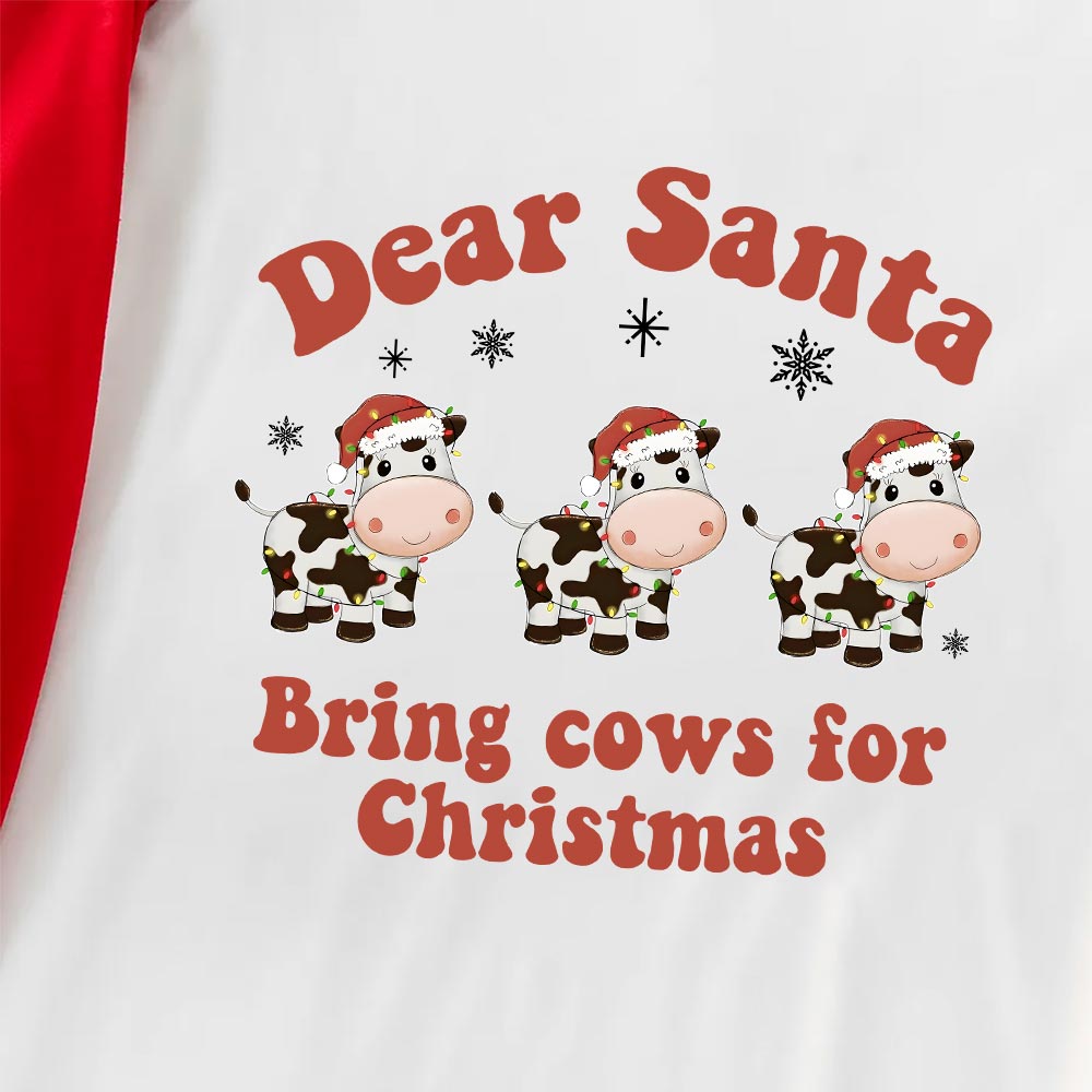 Unique Christmas Dairy Cow Jammies Short Sleeves Unique Christmas Dairy Cow Jammies Short Sleeves