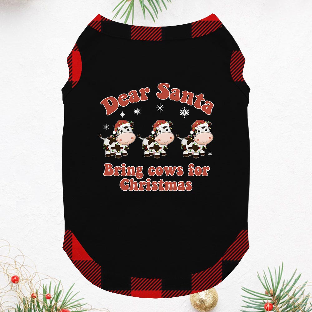Unique Christmas Dairy Cow Jammies Short Sleeves Unique Christmas Dairy Cow Jammies Short Sleeves
