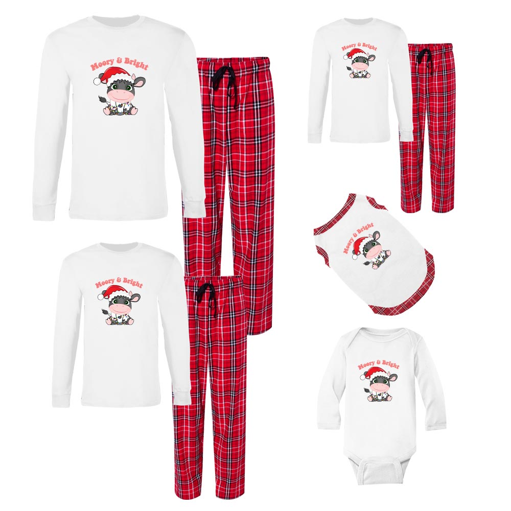 Christmas Cow Jammies 100% Cotton