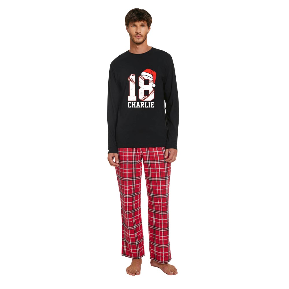 100% Cotton Christmas Baseball Pajamas Customisable 100% Cotton Christmas Baseball Pajamas Customisable