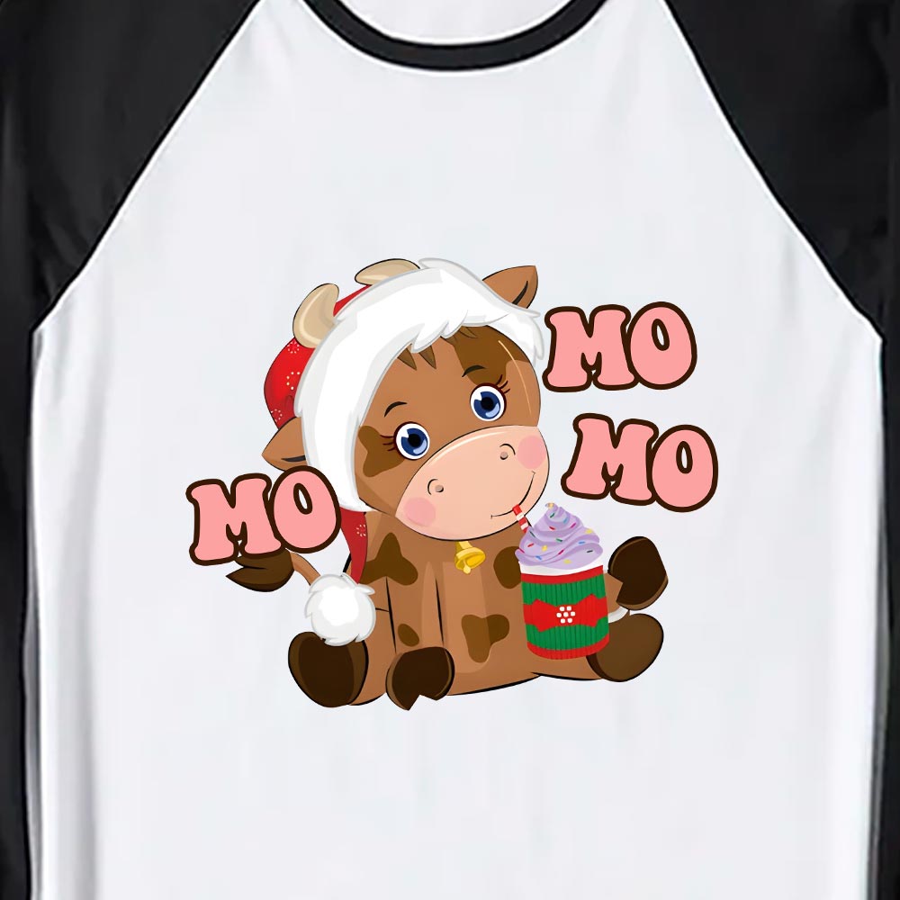 Cute Christmas Cow Pajamas Mo Mo Mo