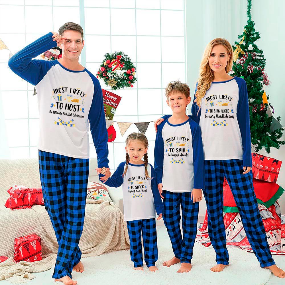 Most Likely Hanukkah Matching Family Pajamas Most Likely Hanukkah Matching Family Pajamas