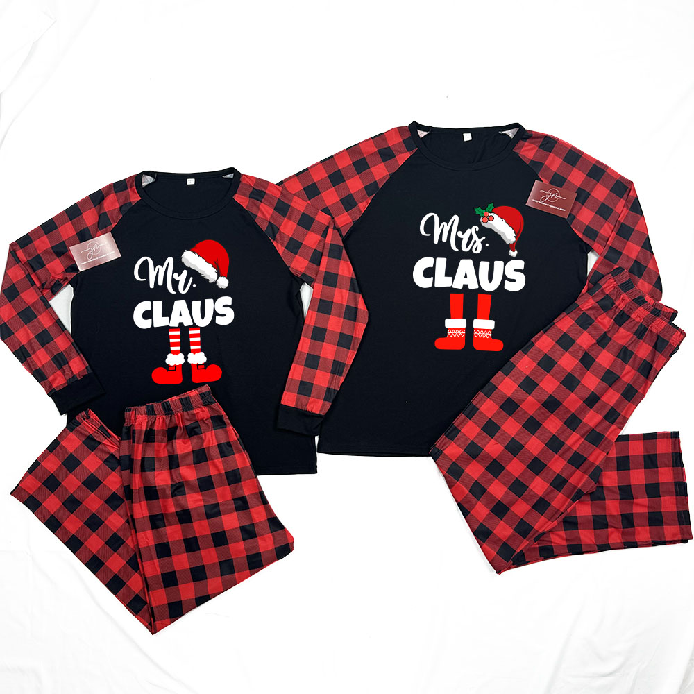 Mr And Mrs Claus Santa Christmas Jammies For Couples Mr And Mrs Claus Santa Christmas Jammies For Couples