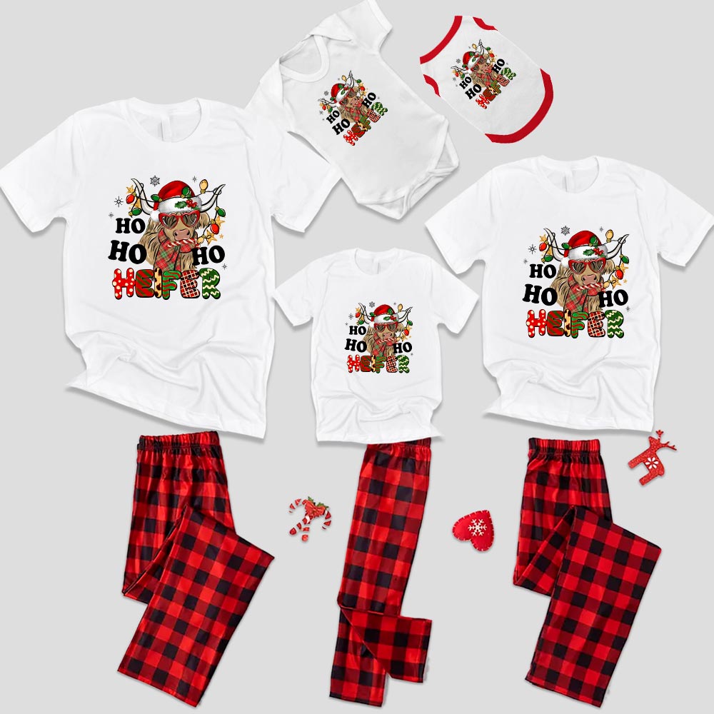 Western Cow Matching Christmas Pjs For Family Western Cow Matching Christmas Pjs For Family