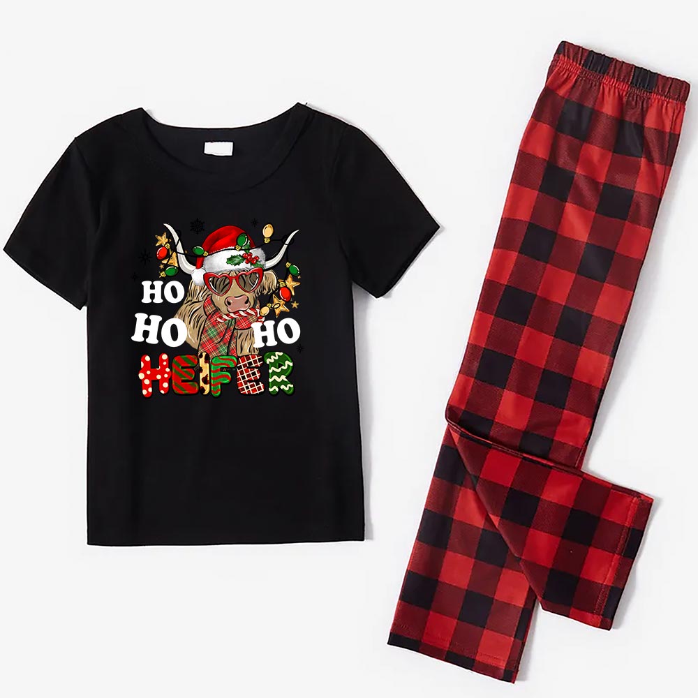 Western Cow Matching Christmas Pjs For Family Western Cow Matching Christmas Pjs For Family