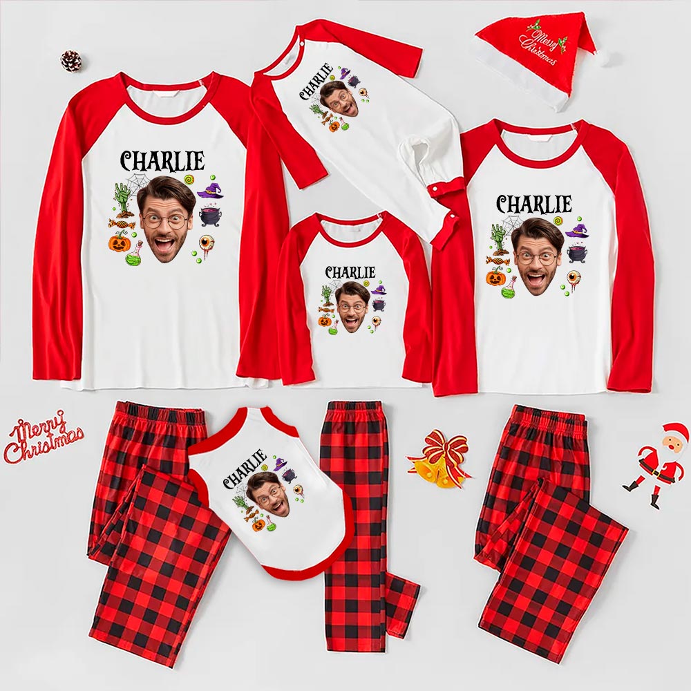 Custom Face And Name Spooky Halloween Pajamas Custom Face And Name Spooky Halloween Pajamas
