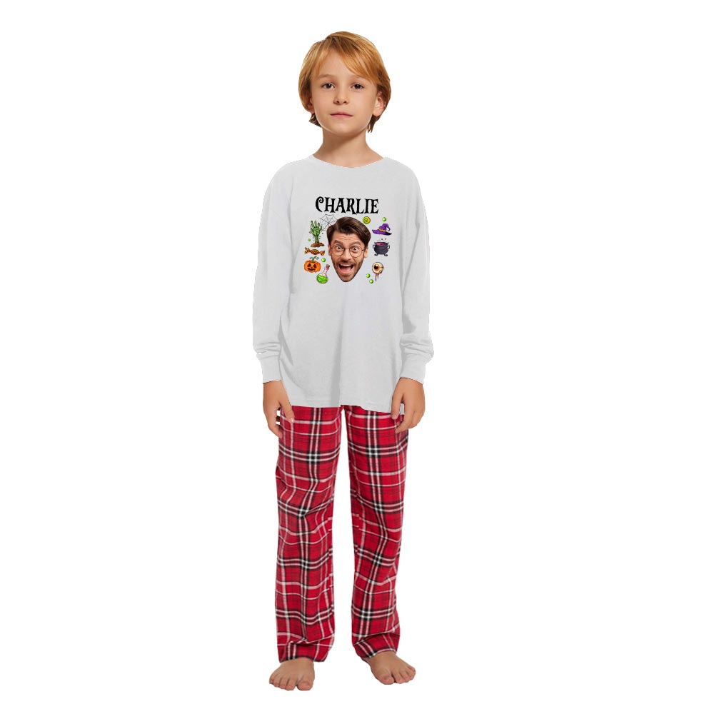 Custom Face and Name Cotton Halloween Pajamas Custom Face and Name Cotton Halloween Pajamas