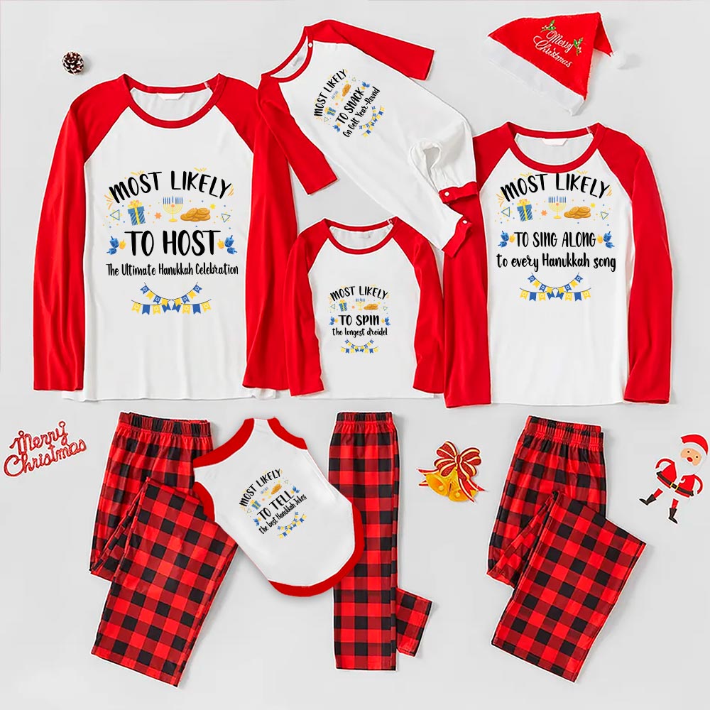 Most Likely Hanukkah Matching Family Pajamas Most Likely Hanukkah Matching Family Pajamas