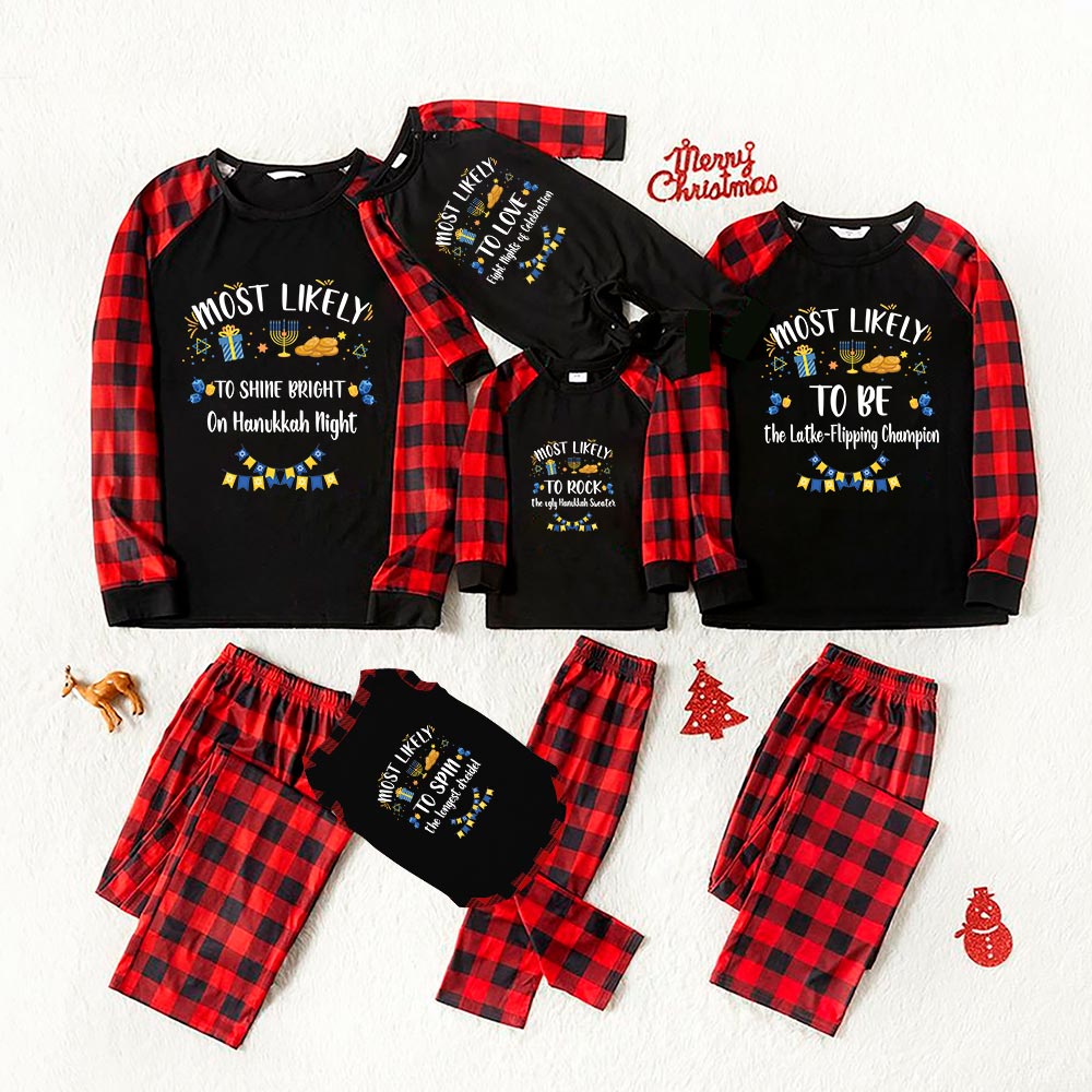 Most Likely Hanukkah Matching Family Pajamas Most Likely Hanukkah Matching Family Pajamas
