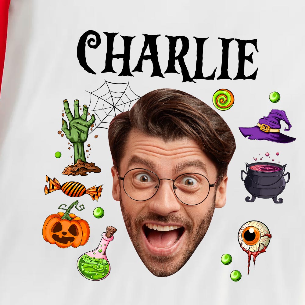 Short Personalized Halloween Pajamas With Face And Name Short Personalized Halloween Pajamas With Face And Name