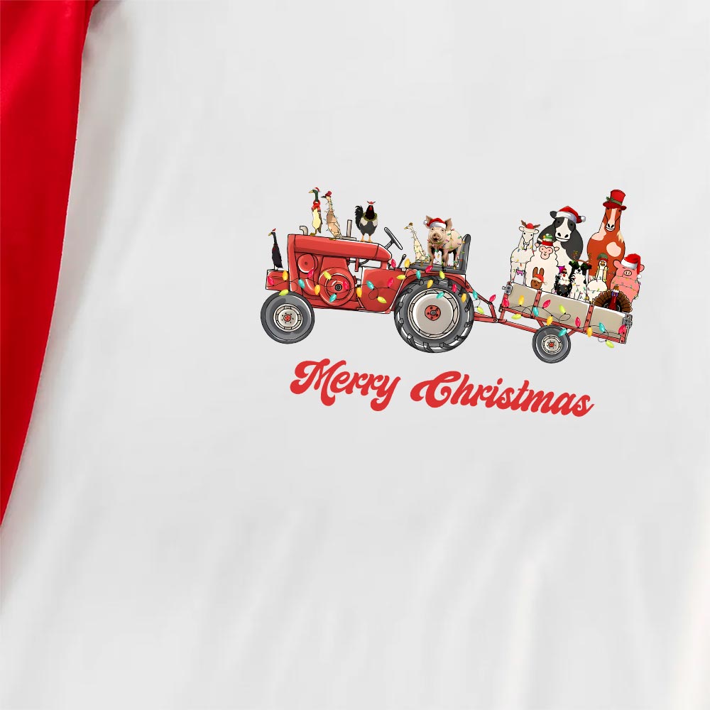 Unique Plaid Matching Xmas Pjs Farm Animals On Truck Unique Plaid Matching Xmas Pjs Farm Animals On Truck
