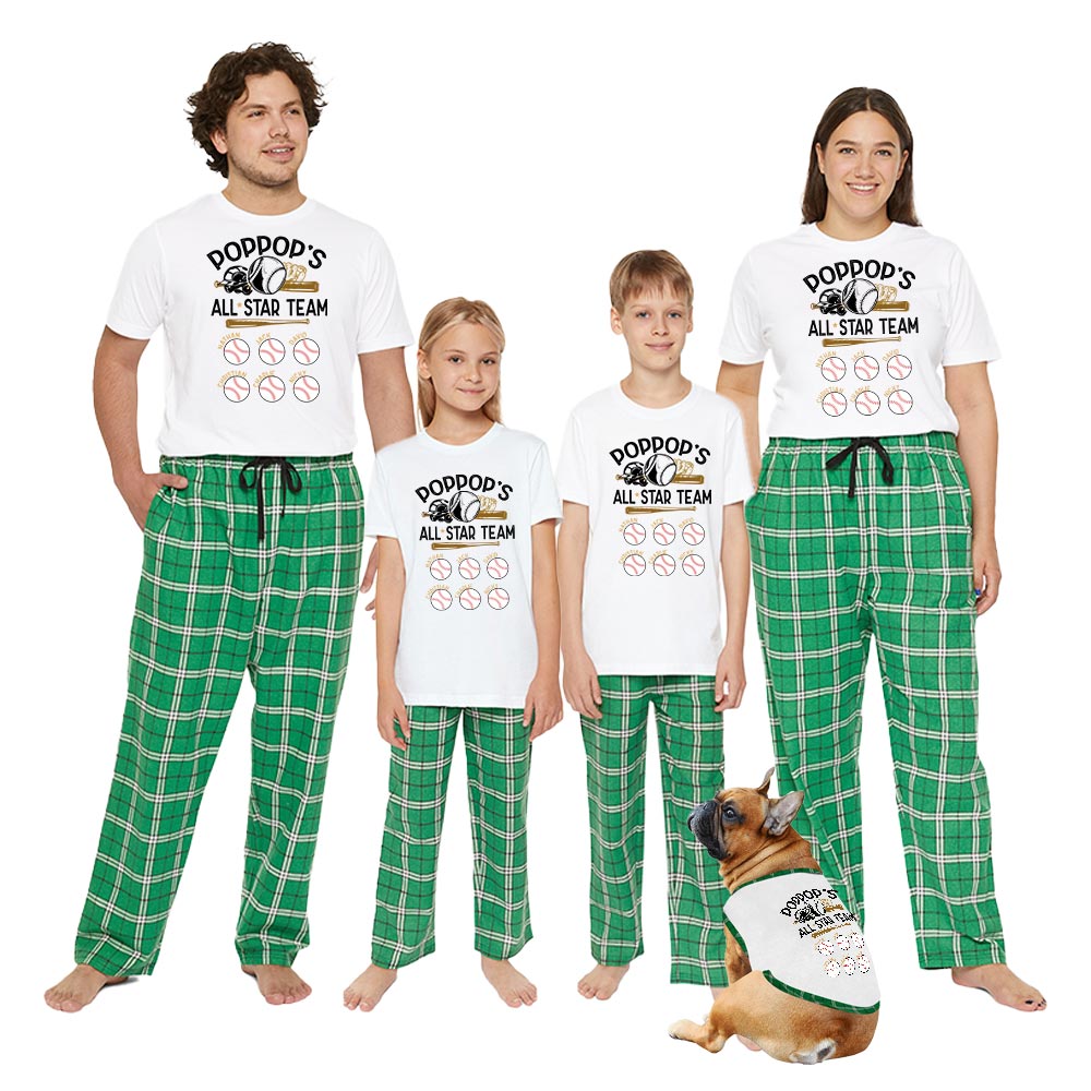 Personalized Baseball Star Team Cotton Pajamas Personalized Baseball Star Team Cotton Pajamas