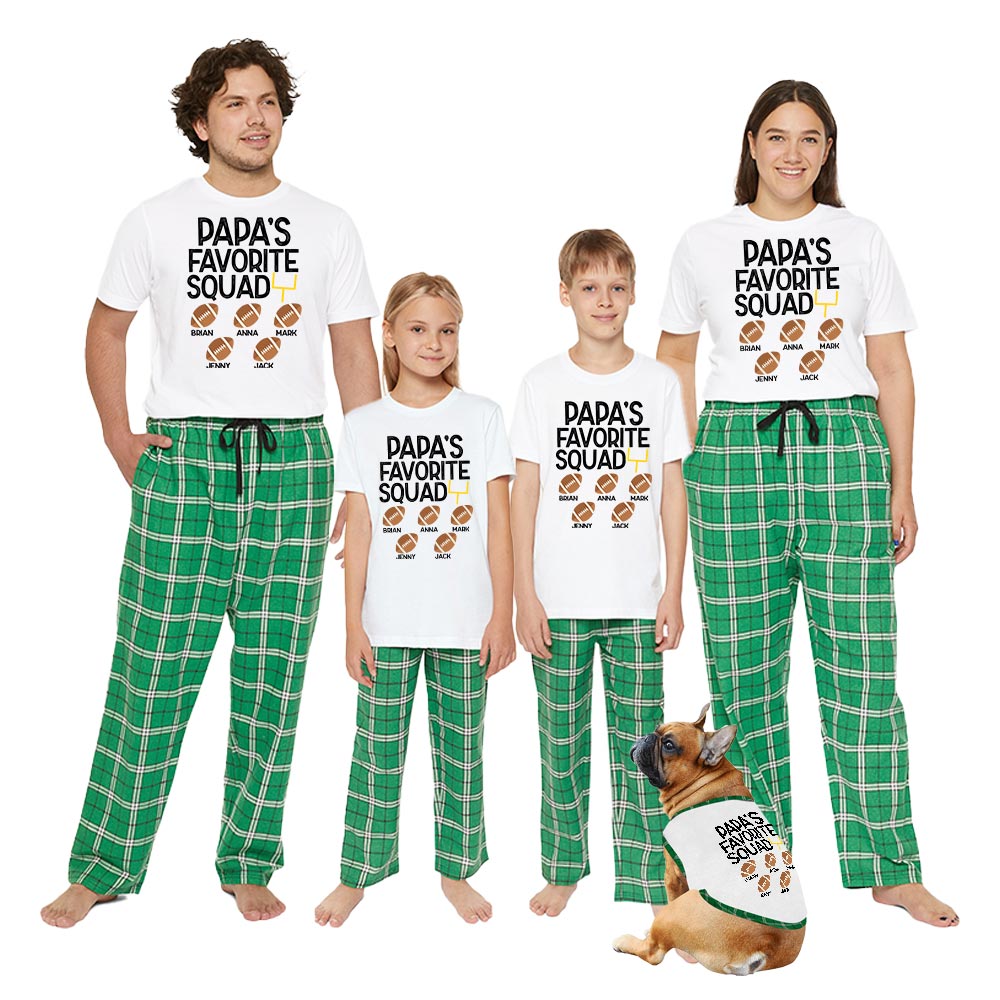 Personalized Name Papa Favorite Squad Football Pajamas Personalized Name Papa Favorite Squad Football Pajamas