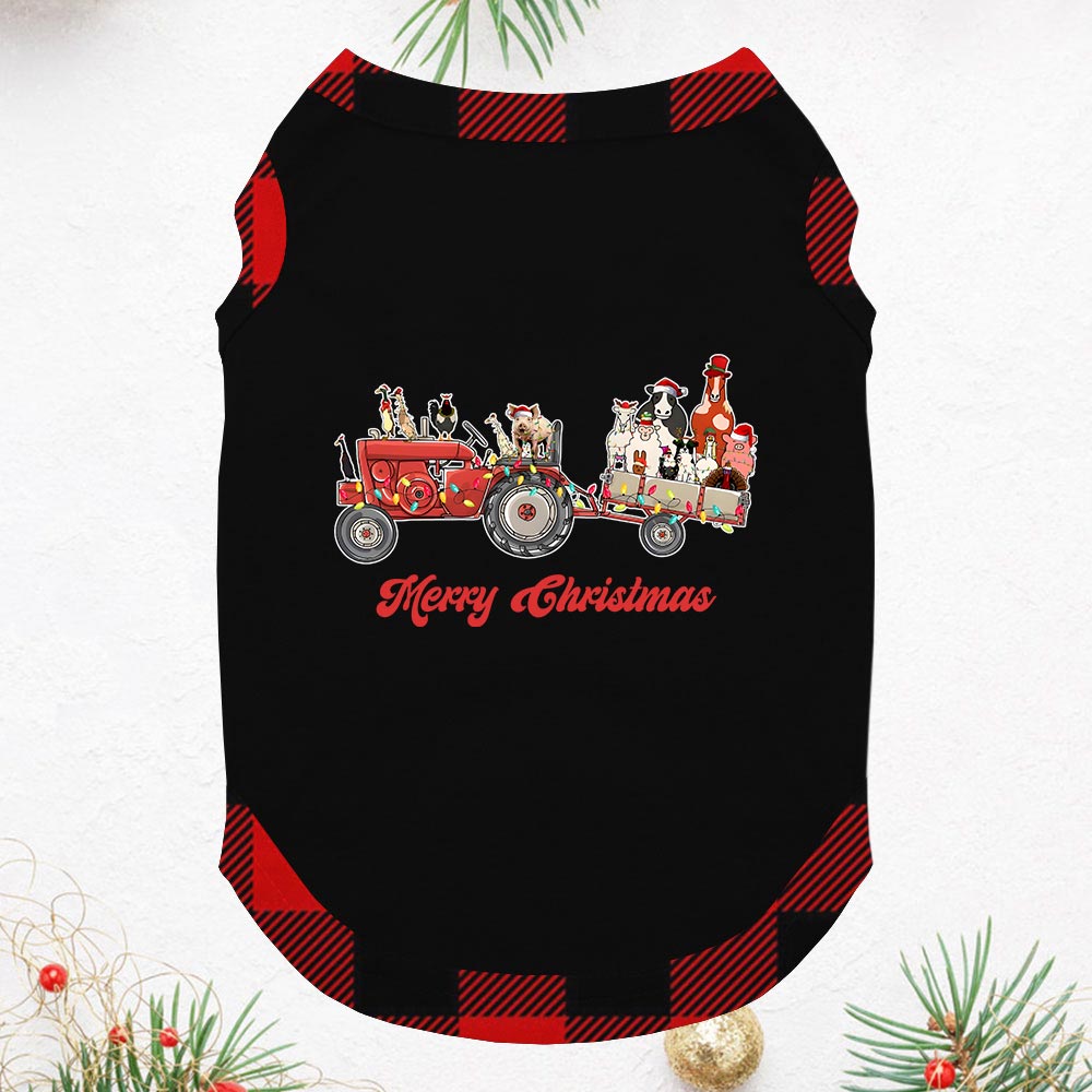 Short Sleeves Farm Animal Christmas Pjs
