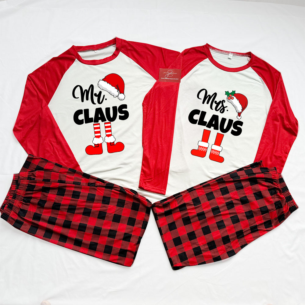 Mr And Mrs Claus Santa Christmas Jammies For Couples Mr And Mrs Claus Santa Christmas Jammies For Couples
