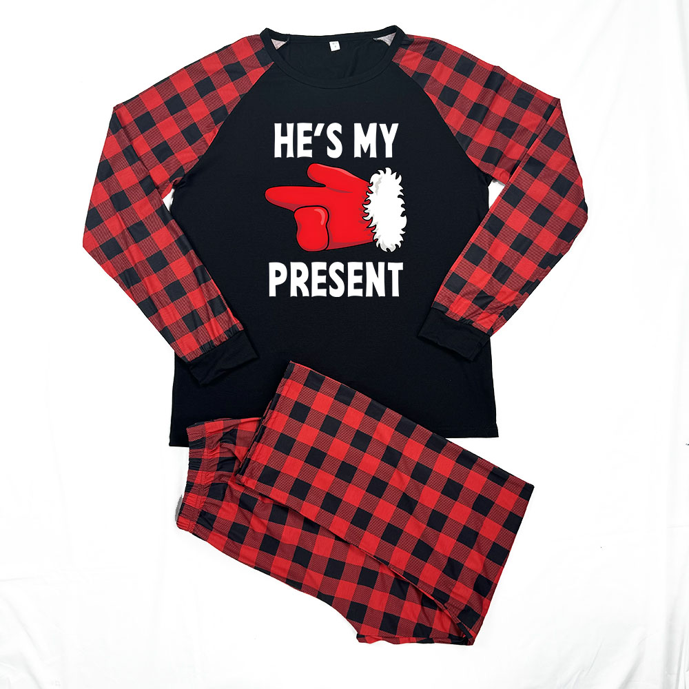 Santa Present Christmas Matching Pajamas For Couples Santa Present Christmas Matching Pajamas For Couples