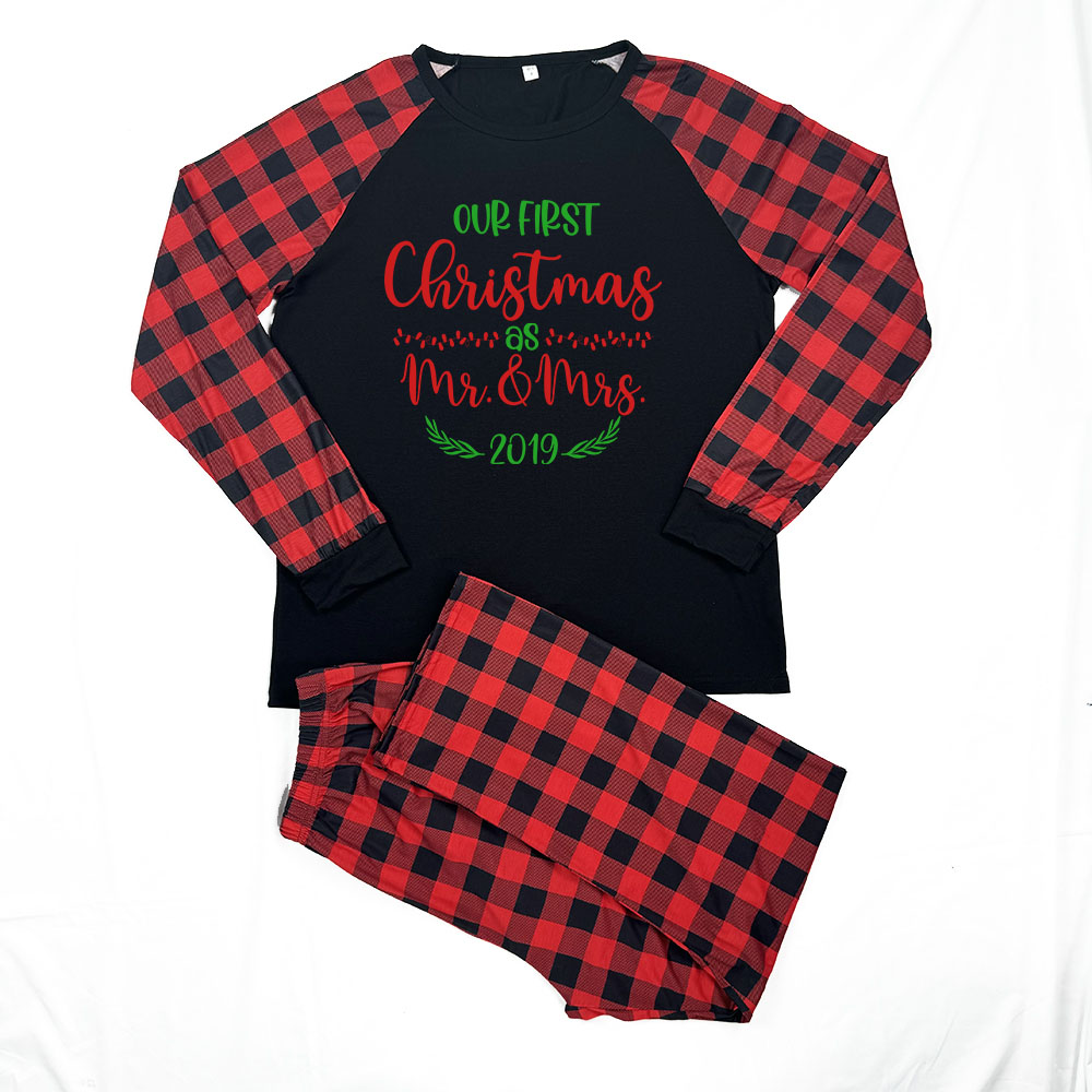 Personalized First Christmas As Mr And Mrs Matching Pajamas For Couples Personalized First Christmas As Mr And Mrs Matching Pajamas For Couples