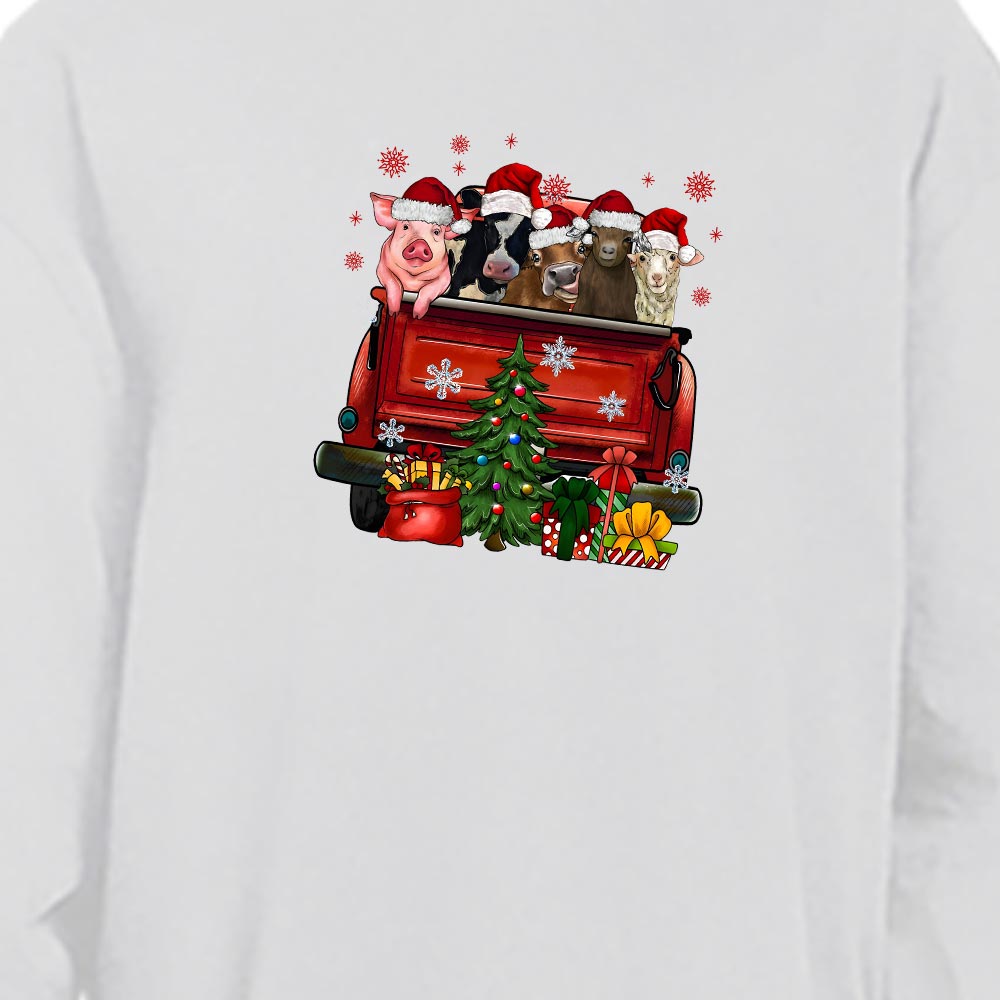 Cow Pig Farm Animals Christmas Pjs 100% Cotton Funny Cow Pig Farm Animals Christmas Pjs 100% Cotton Funny
