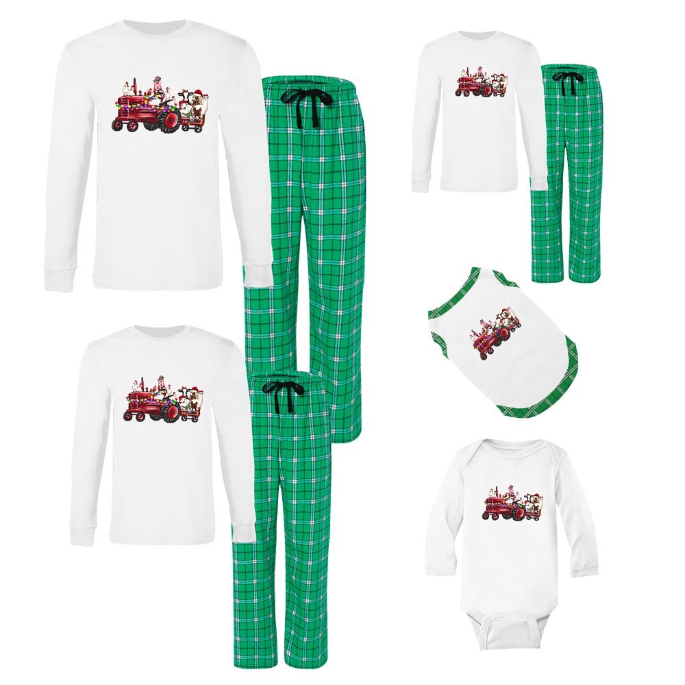 Unique Farm Animal Christmas Pjs 100% Cotton Unique Farm Animal Christmas Pjs 100% Cotton