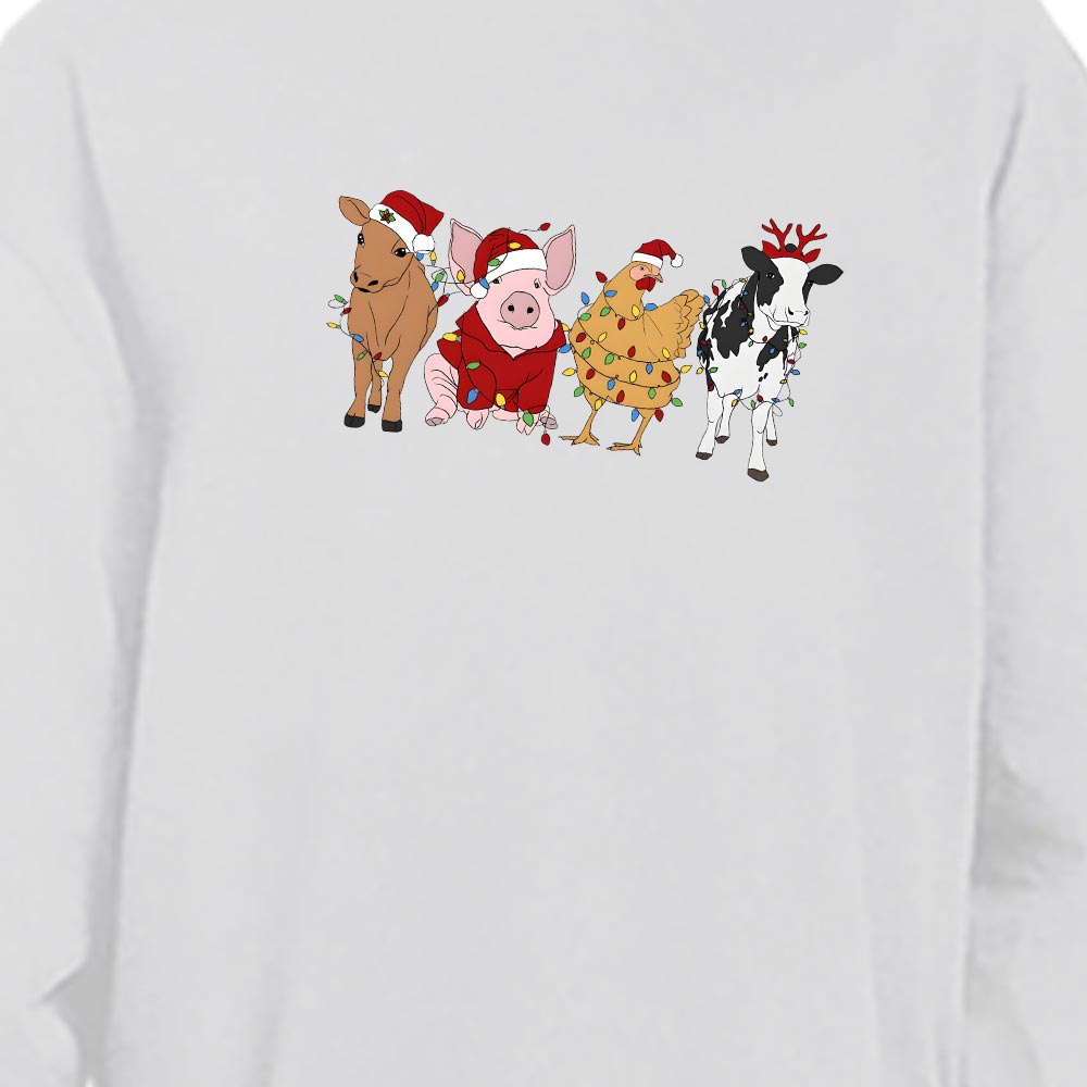 Festive Farm Animal Matching Xmas Pjs Cotton Festive Farm Animal Matching Xmas Pjs Cotton