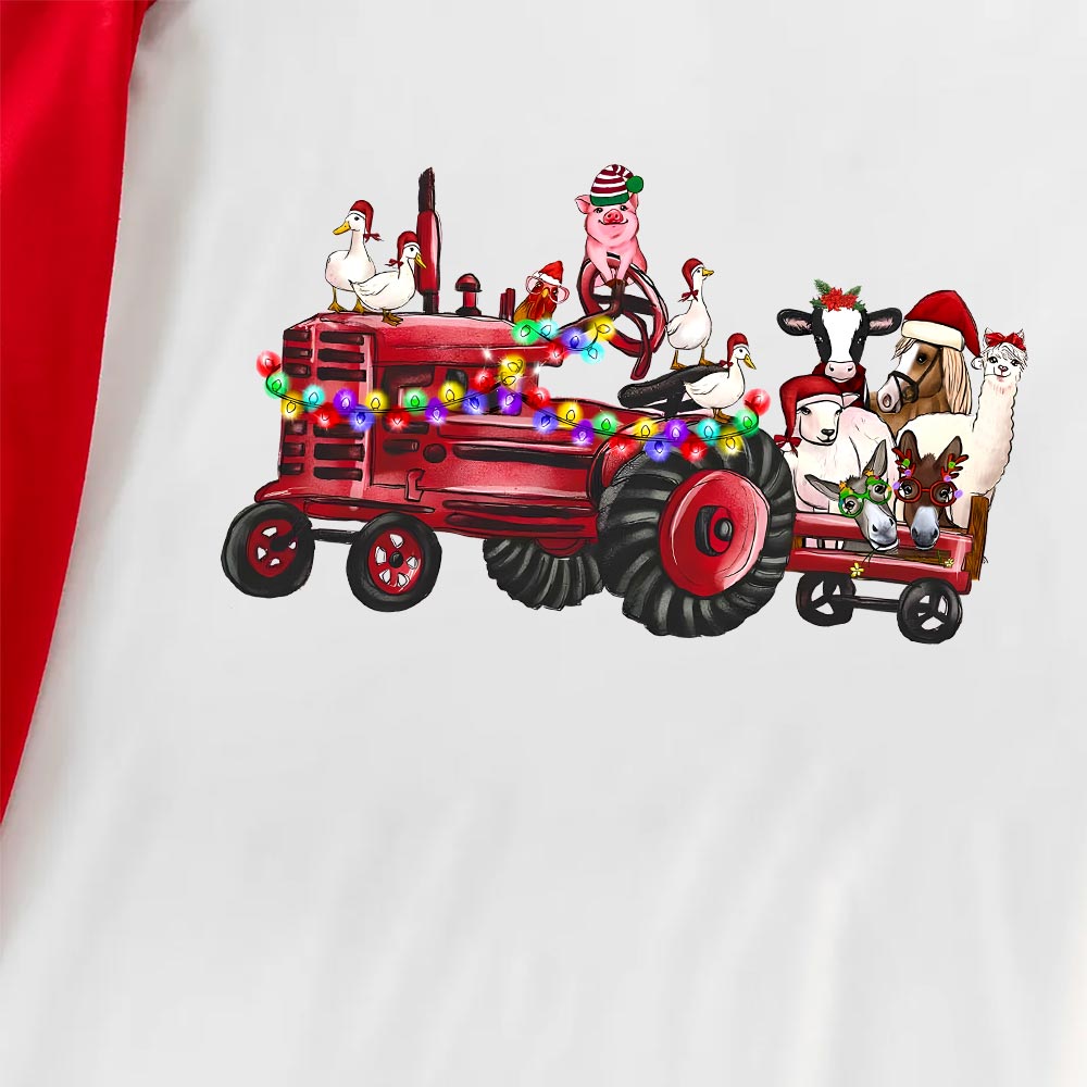 Cool Farm Animal Christmas Jammies Short Sleeves