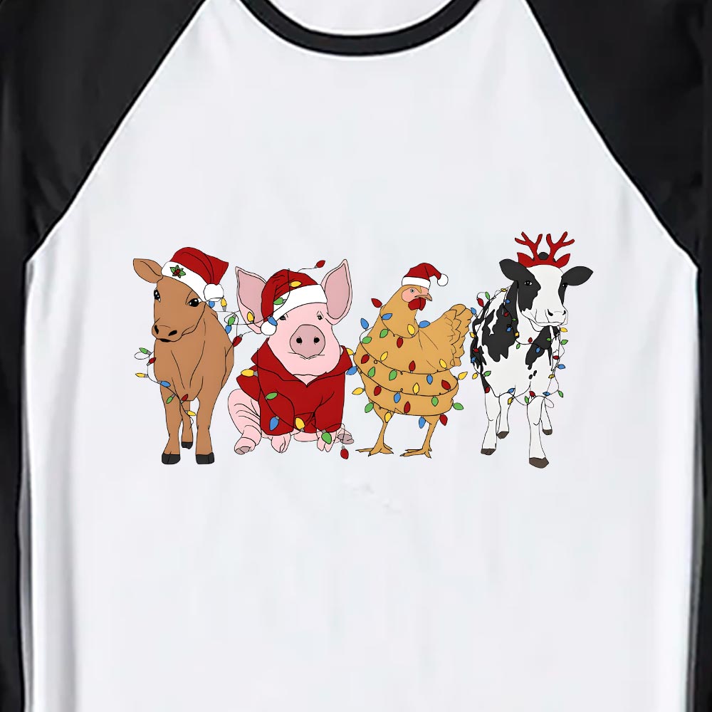 Cow Pig Chicken Christmas Matching Jammies Farm Animal Party Cow Pig Chicken Christmas Matching Jammies Farm Animal Party