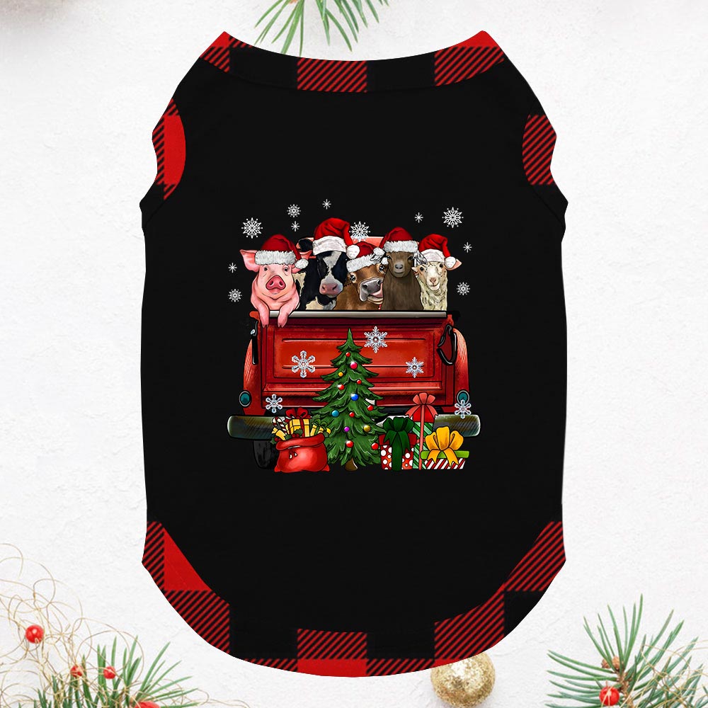 Matching Christmas Jammies Print Farm Animal Red Truck Matching Christmas Jammies Print Farm Animal Red Truck