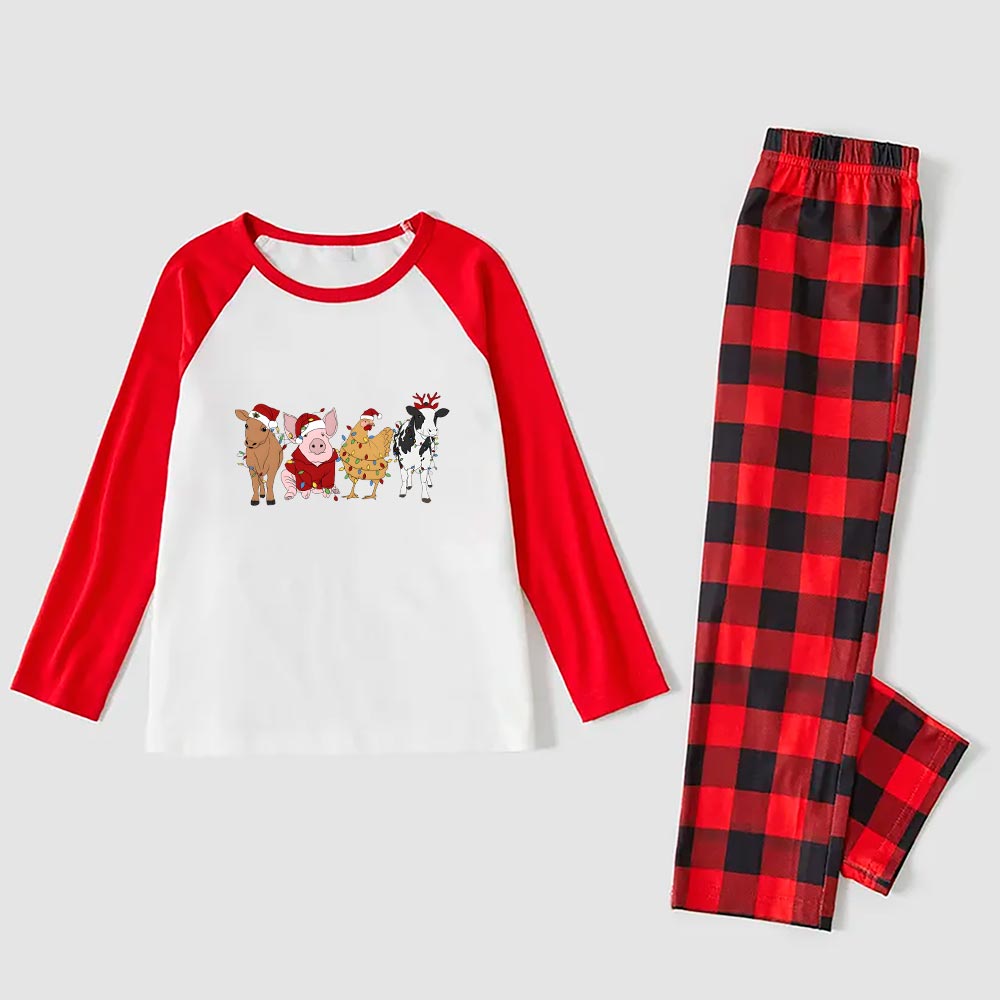 Cow Pig Chicken Christmas Matching Jammies Farm Animal Party Cow Pig Chicken Christmas Matching Jammies Farm Animal Party