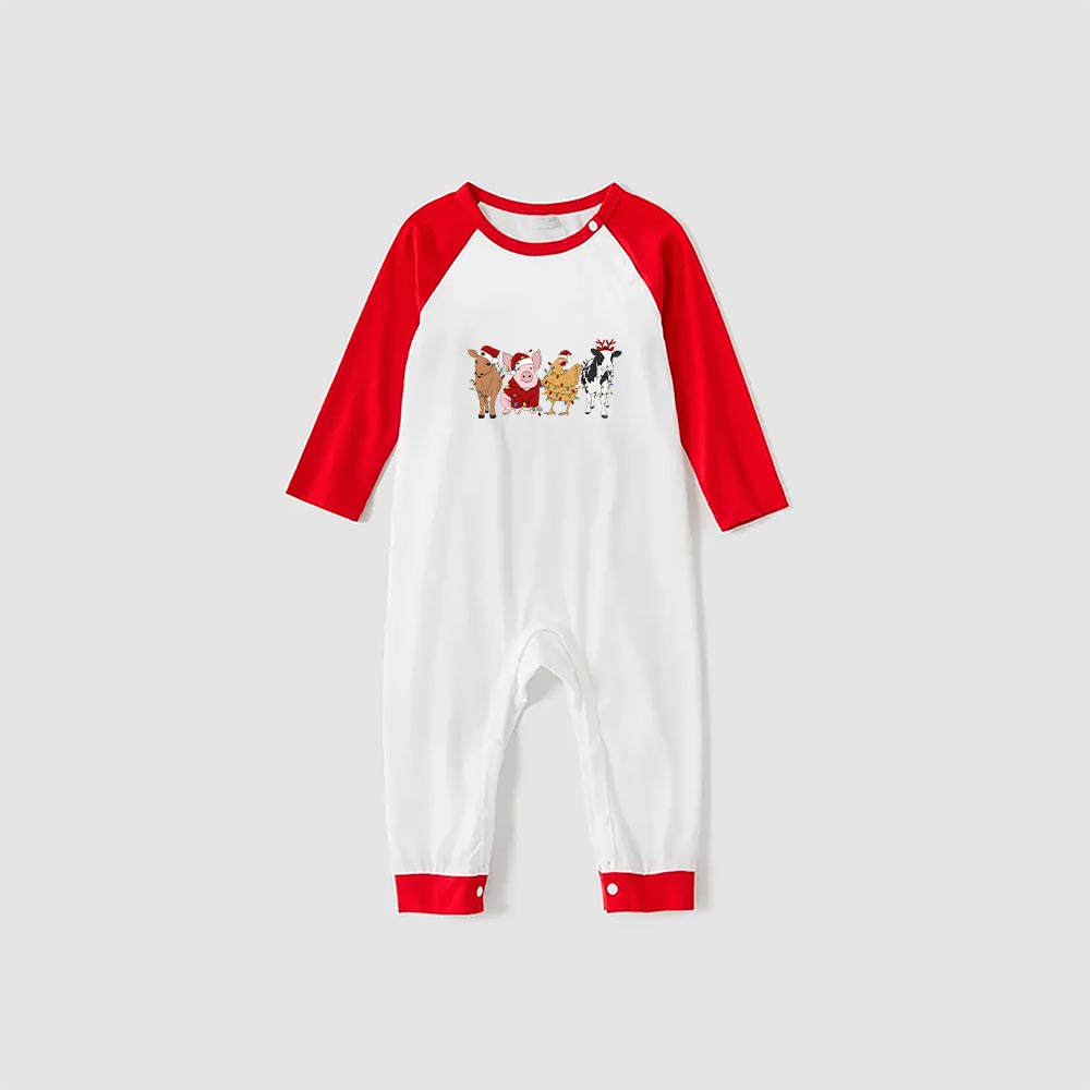 Cow Pig Chicken Christmas Matching Jammies Farm Animal Party Cow Pig Chicken Christmas Matching Jammies Farm Animal Party