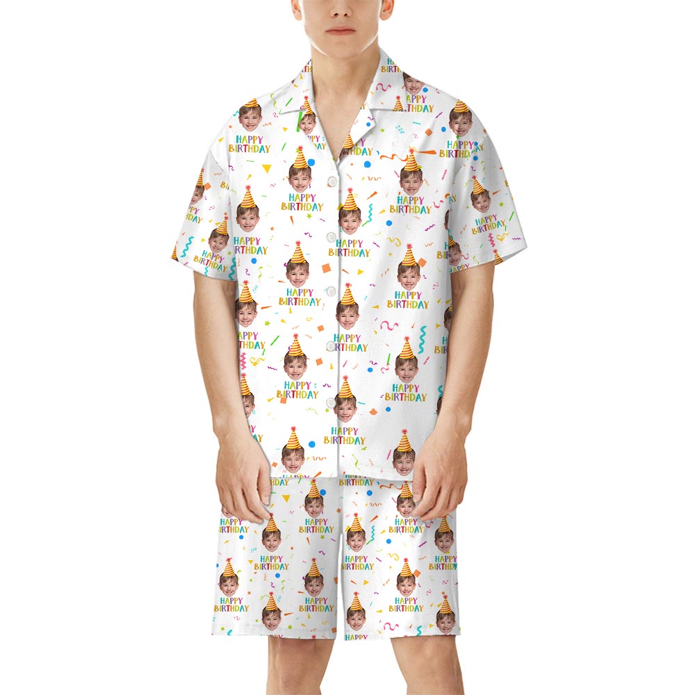 Short Happy Birthday Jammies With Custom Face Short Happy Birthday Jammies With Custom Face
