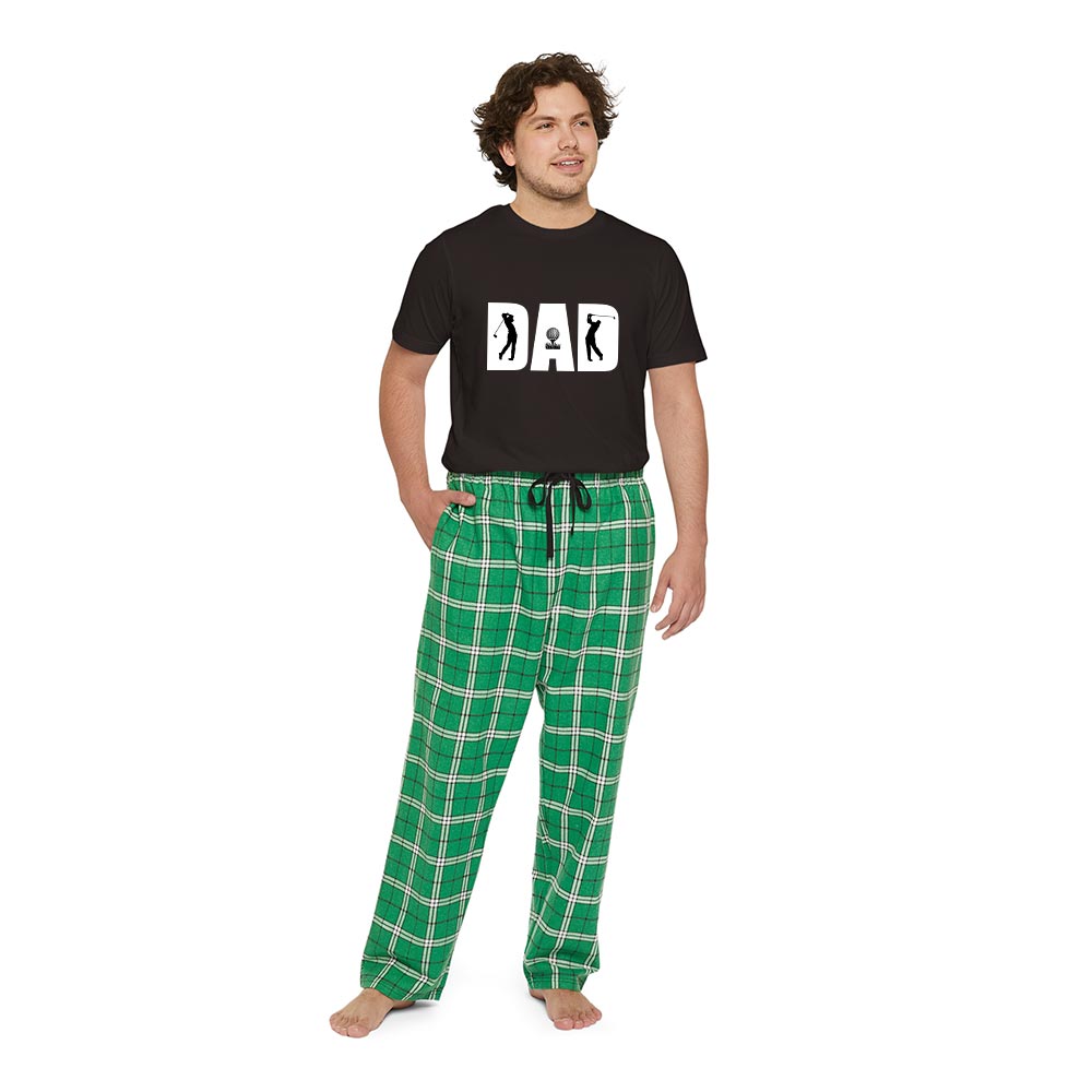 Playing Golf Dad Cotton Short Sleeve Pajamas
