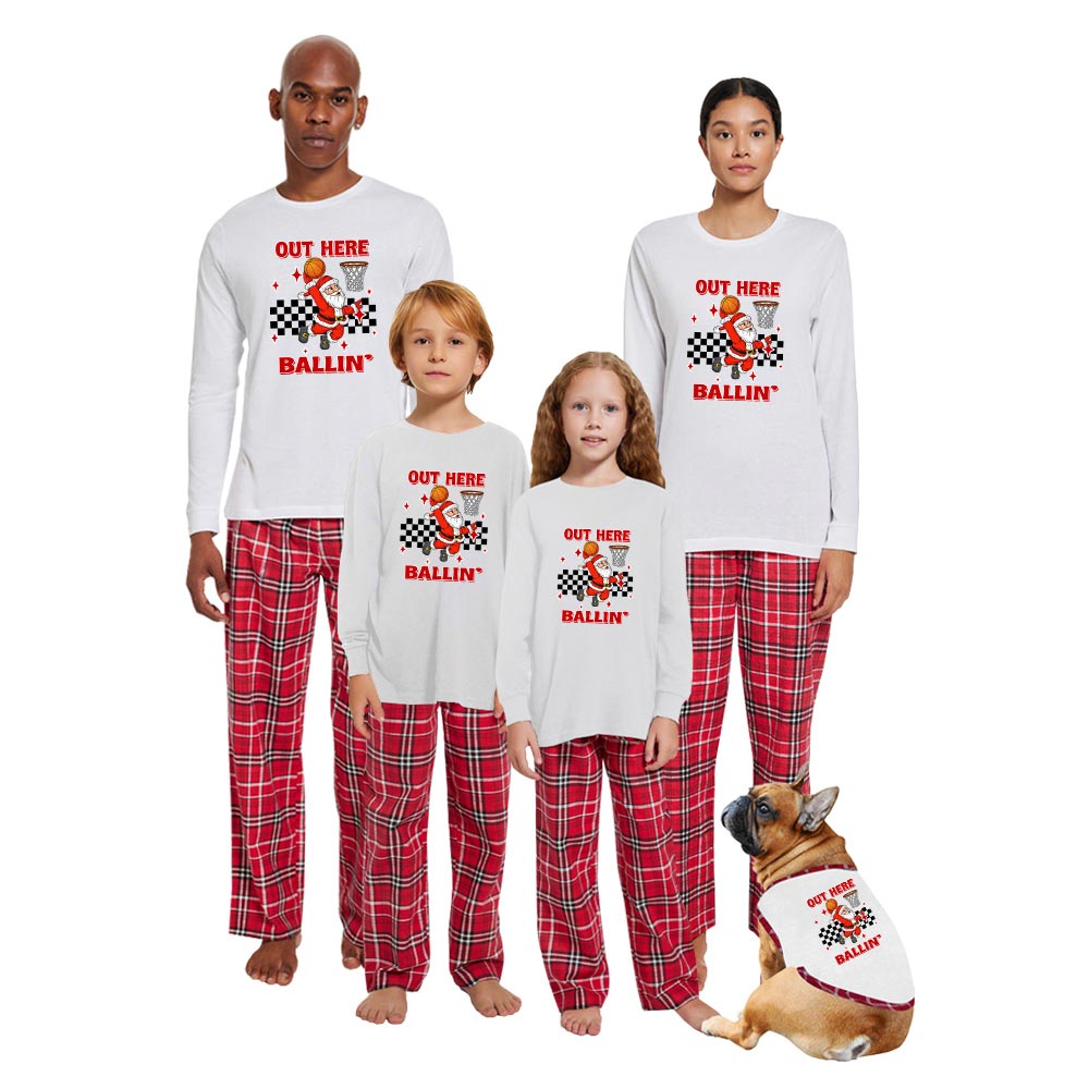 Unique 100% Cotton Xmas Pajamas For Basketball Player