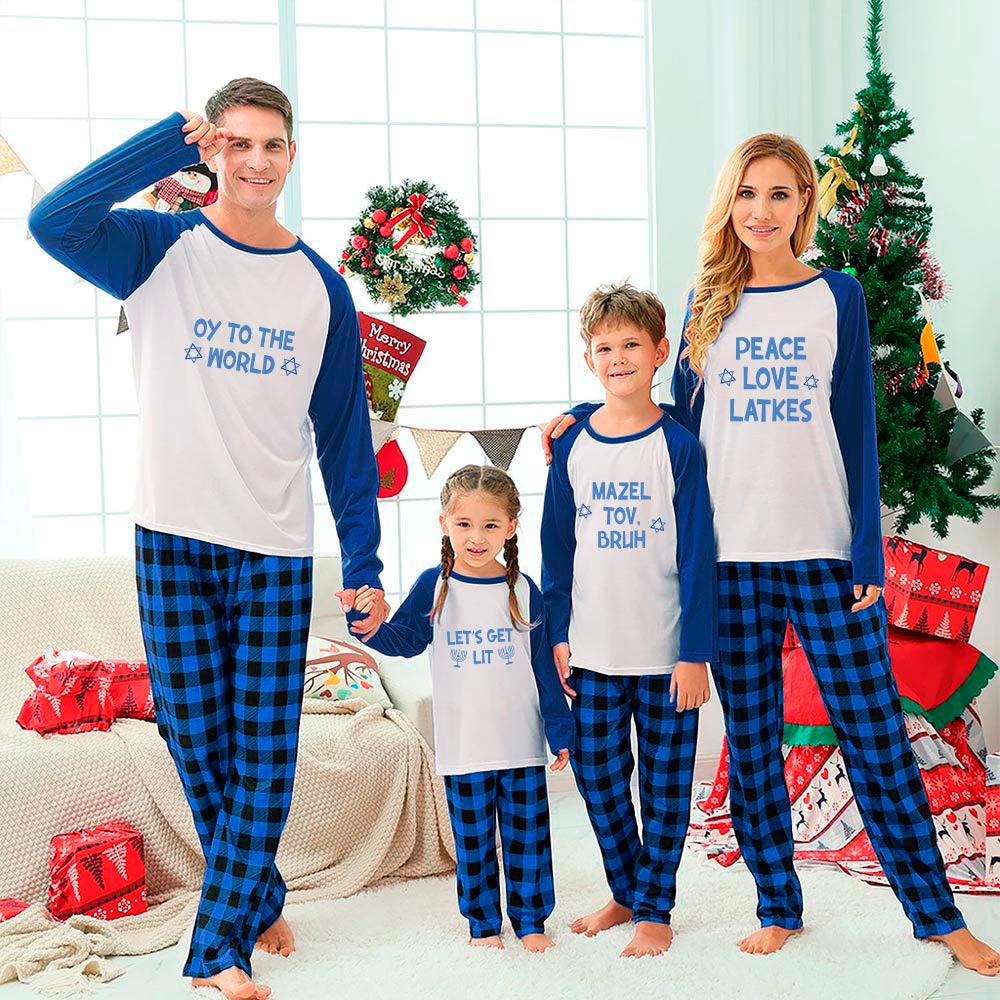 Personalized Hanukkah Sayings Matching Family Jammies Personalized Hanukkah Sayings Matching Family Jammies