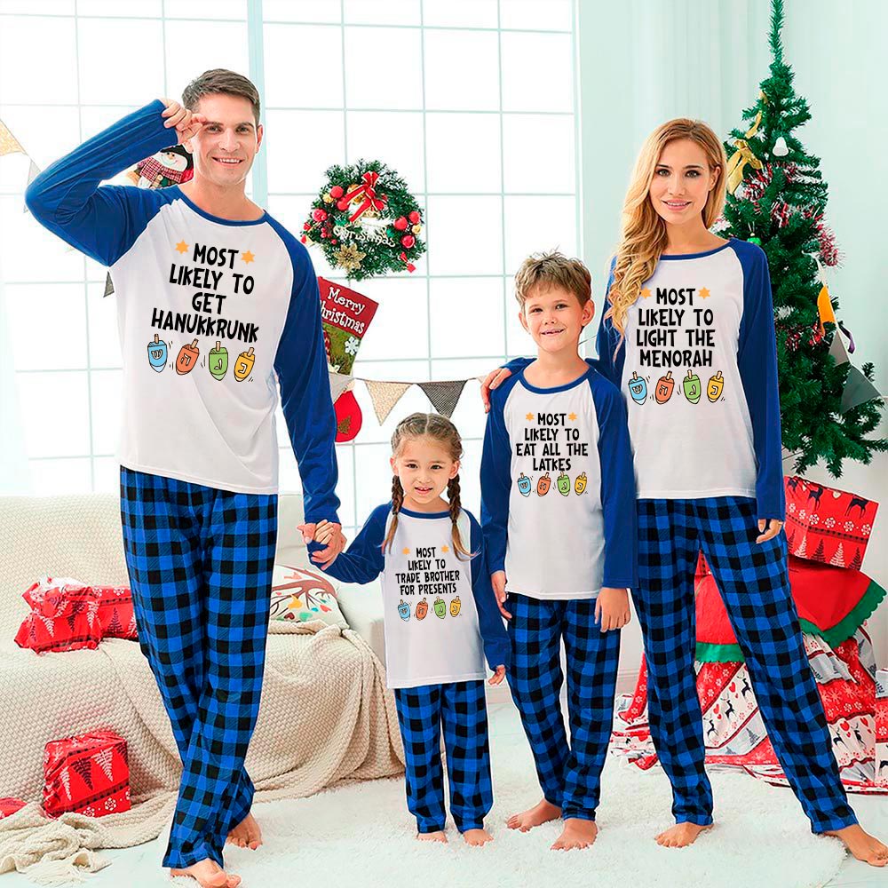 Personalized Most Likely To Hanukkah Sayings Pajamas Personalized Most Likely To Hanukkah Sayings Pajamas