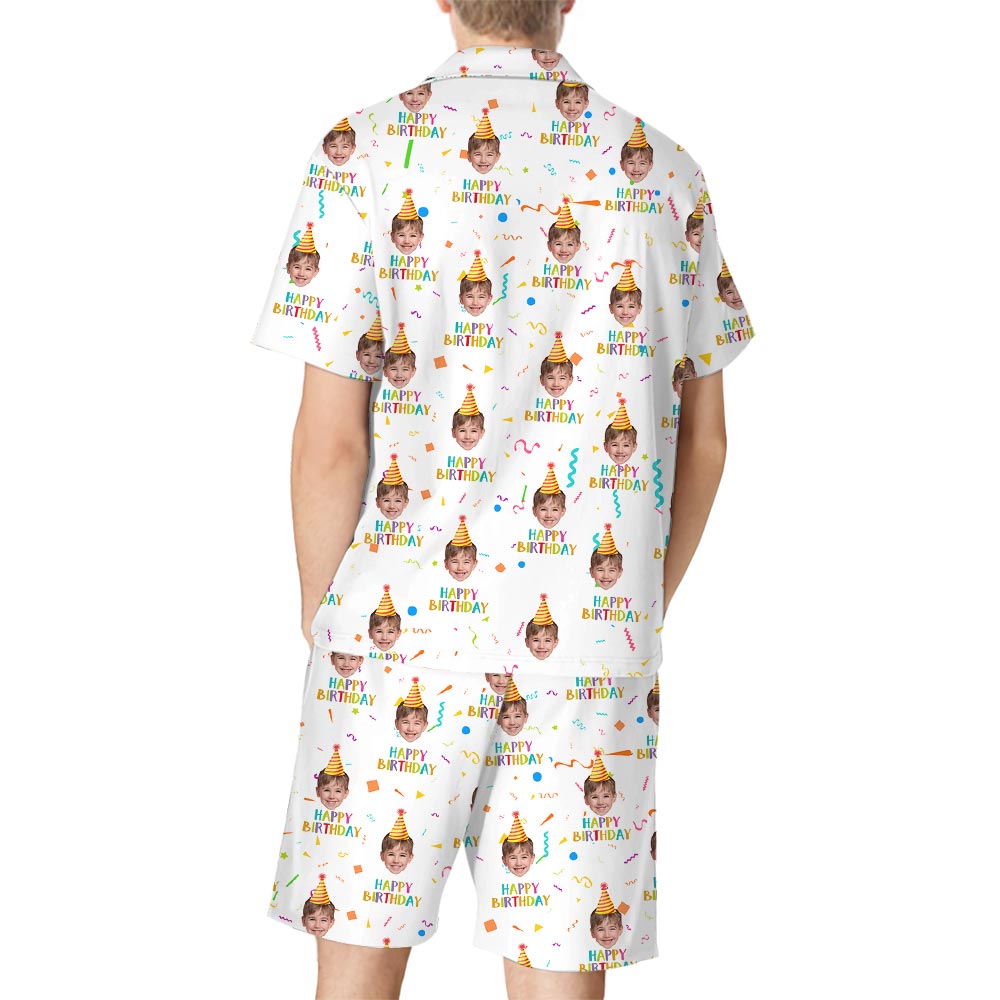 Short Happy Birthday Jammies With Custom Face Short Happy Birthday Jammies With Custom Face