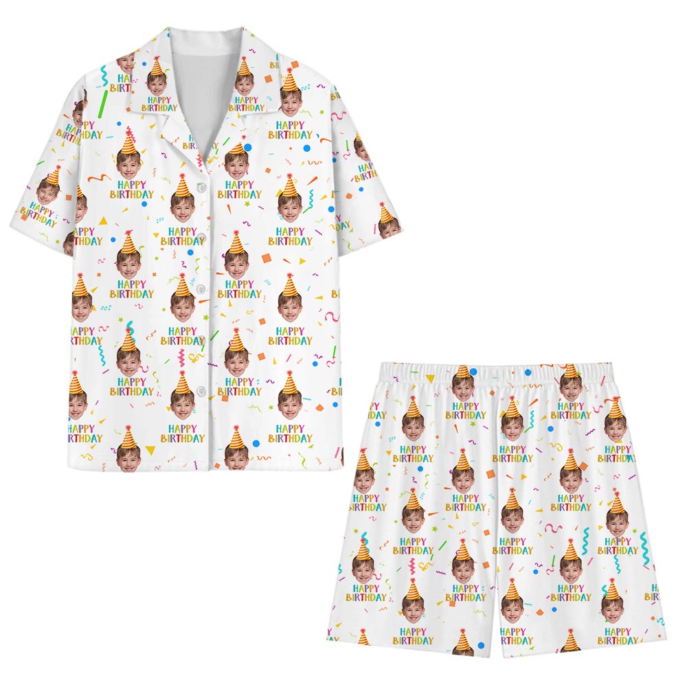 Short Happy Birthday Jammies With Custom Face Short Happy Birthday Jammies With Custom Face