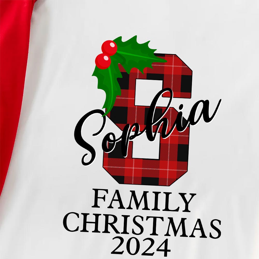 Personalized Short Sleeves Christmas Family Jammies 2024 Personalized Short Sleeves Christmas Family Jammies 2024