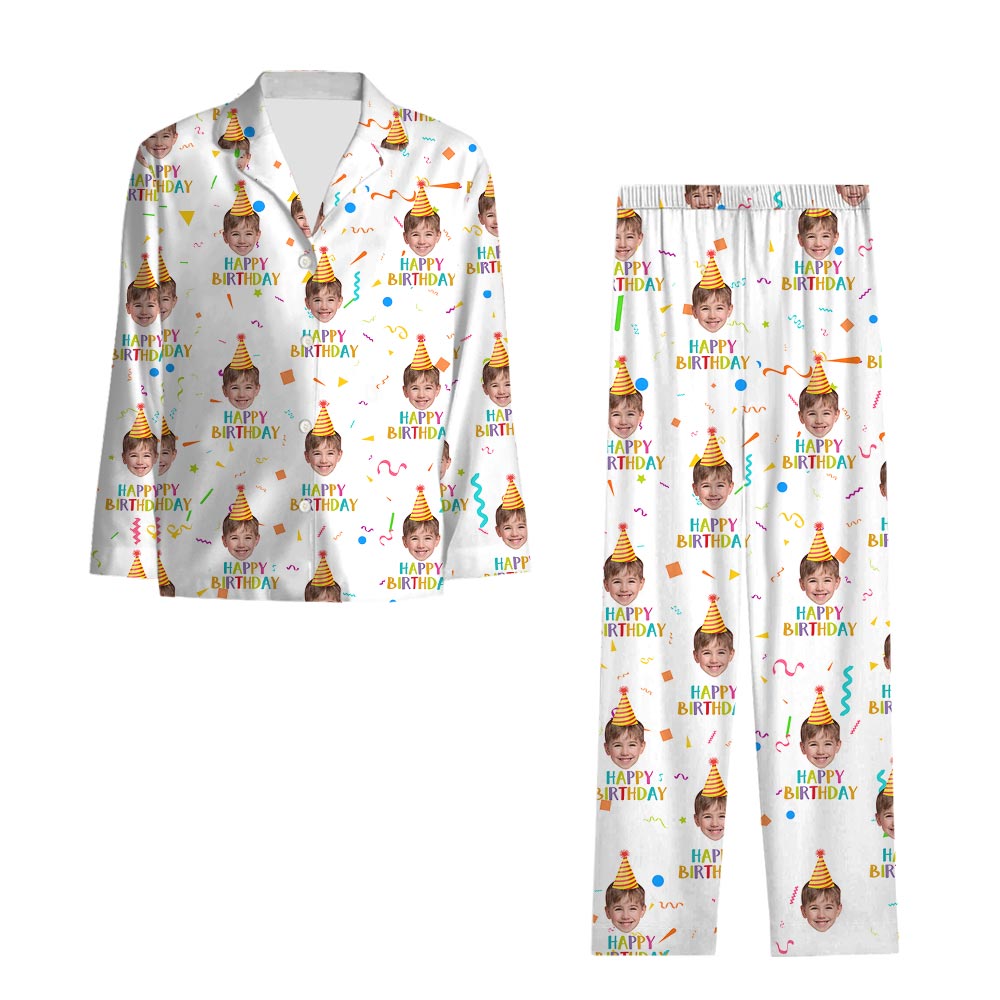 Happy Birthday Pajamas With Custom Face Happy Birthday Pajamas With Custom Face