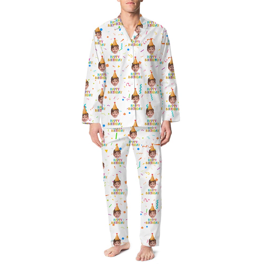 Happy Birthday Pajamas With Custom Face Happy Birthday Pajamas With Custom Face