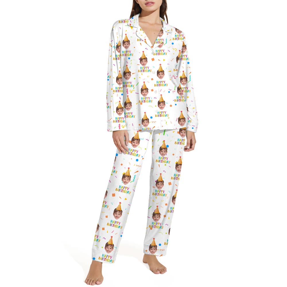 Happy Birthday Pajamas With Custom Face Happy Birthday Pajamas With Custom Face
