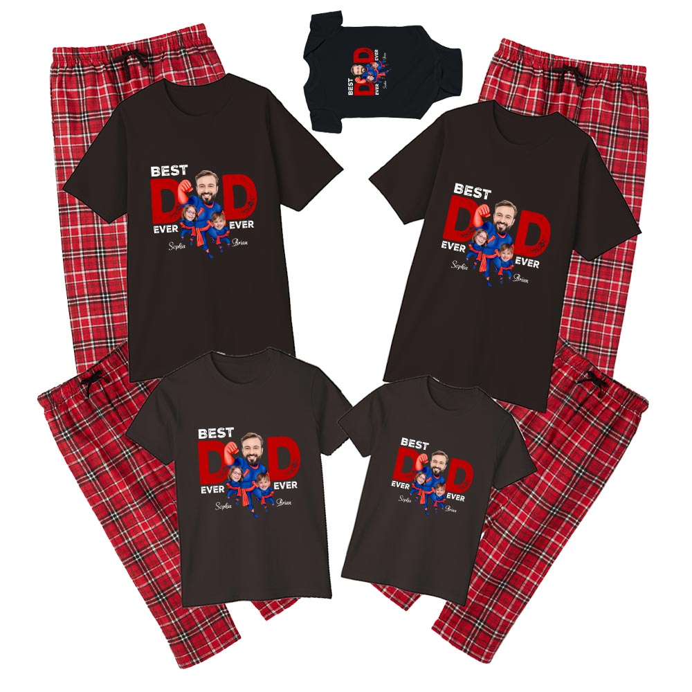 Custom Face Best Dad Ever Cotton Pajamas Custom Face Best Dad Ever Cotton Pajamas