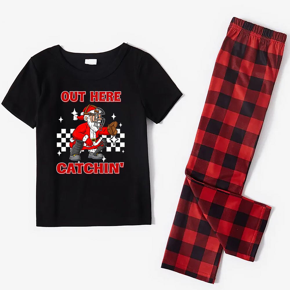 Baseball Catcher Matching Christmas Jammies 3 Styles Baseball Catcher Matching Christmas Jammies 3 Styles
