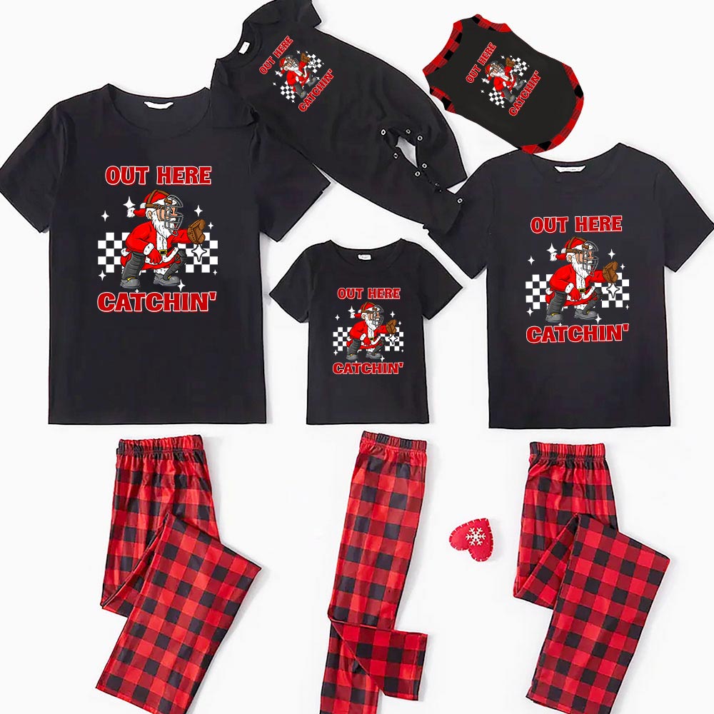 Baseball Catcher Matching Christmas Jammies 3 Styles Baseball Catcher Matching Christmas Jammies 3 Styles